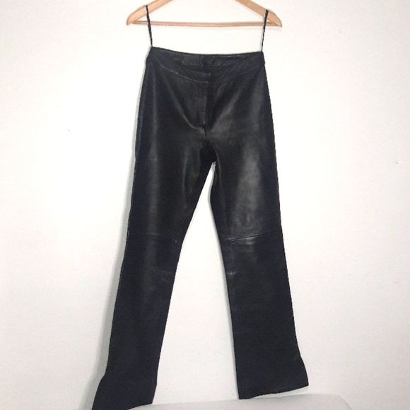 Cache Denim - CACHE'  BLACK LEATHER  PANTS  sz 2